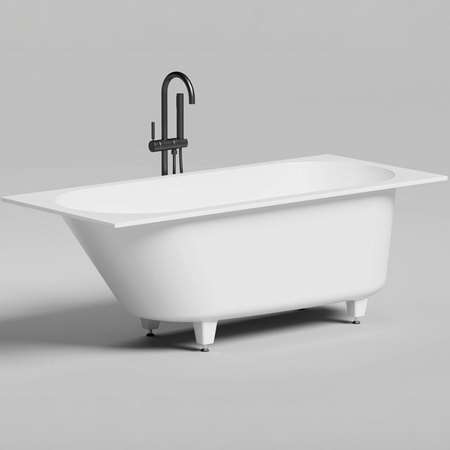 Ванна встраиваемая Salini S-Sense Ornella Kit 102414G 170x80x60 (белый глянцевый),  донный клапан, сифон, слив-перелив