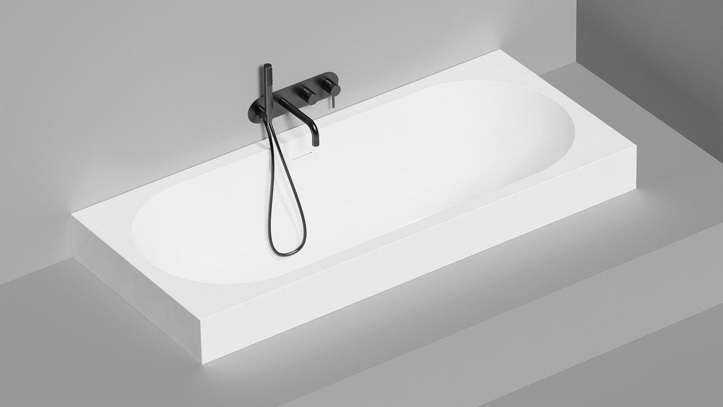 Ванна встраиваемая Salini S-Sense Ornella Axis Kit 103512G 190.5x90.5x63.5 (белый глянцевый), донный клапан, сифон, слив-перелив