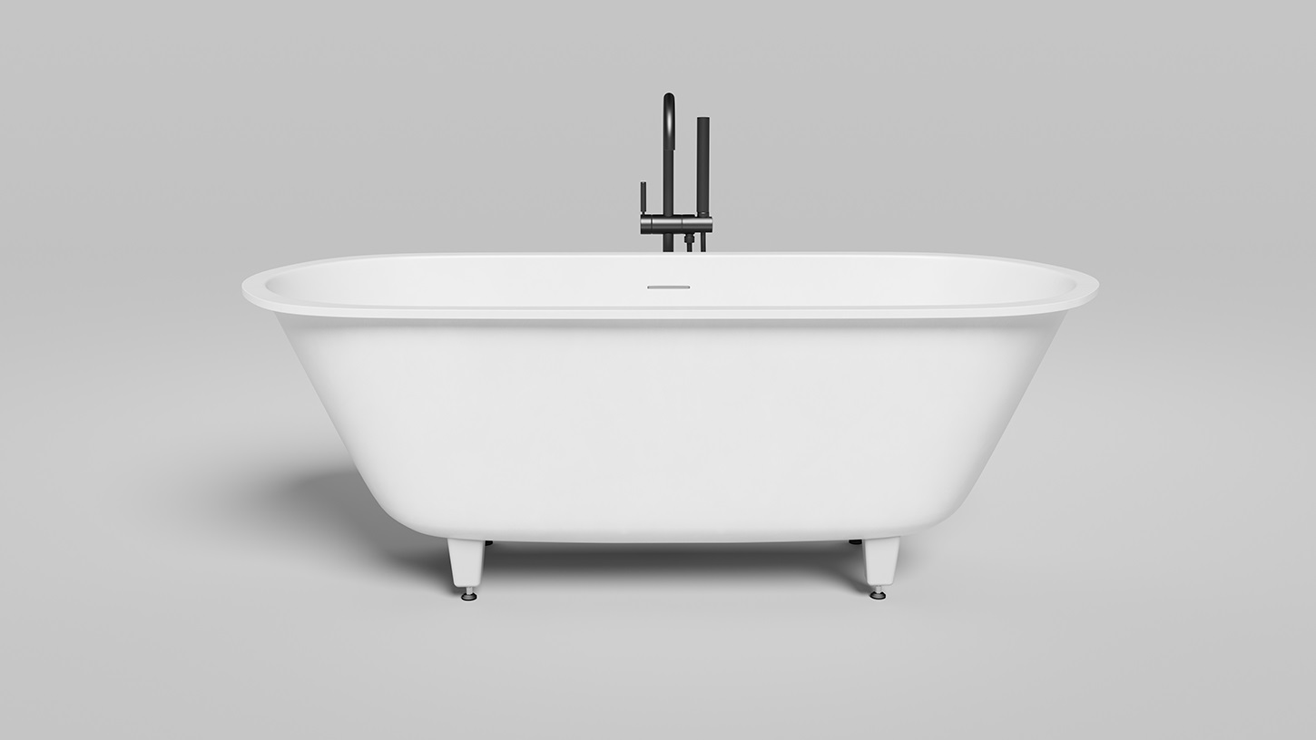 Ванна встраиваемая Salini S-Sense Ornella Axis Kit 103512GF 190.5x90.5x63.5 (покраска RAL полностью, глянцевый), донный клапан, сифон, слив-перелив