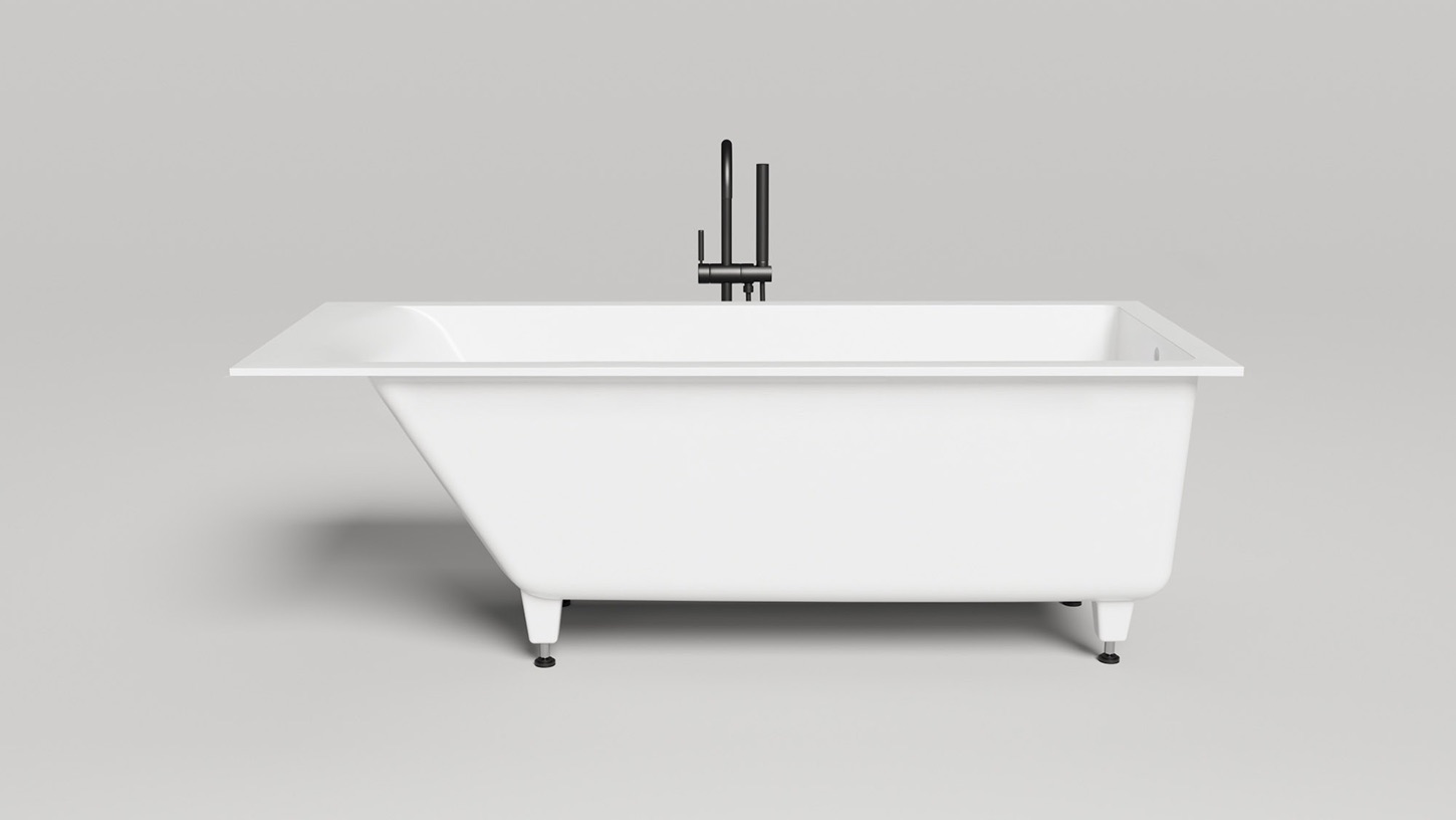 Ванна встраиваемая Salini S-Stone Cascata 104223M 179.6x79.5x60 (белый матовый), без донного клапана