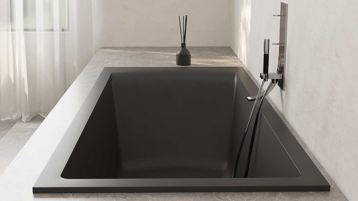 Ванна встраиваемая Salini S-Stone Cascata 104423MF 170x70x55.2 (покраска RAL полностью, матовый), без донного клапана