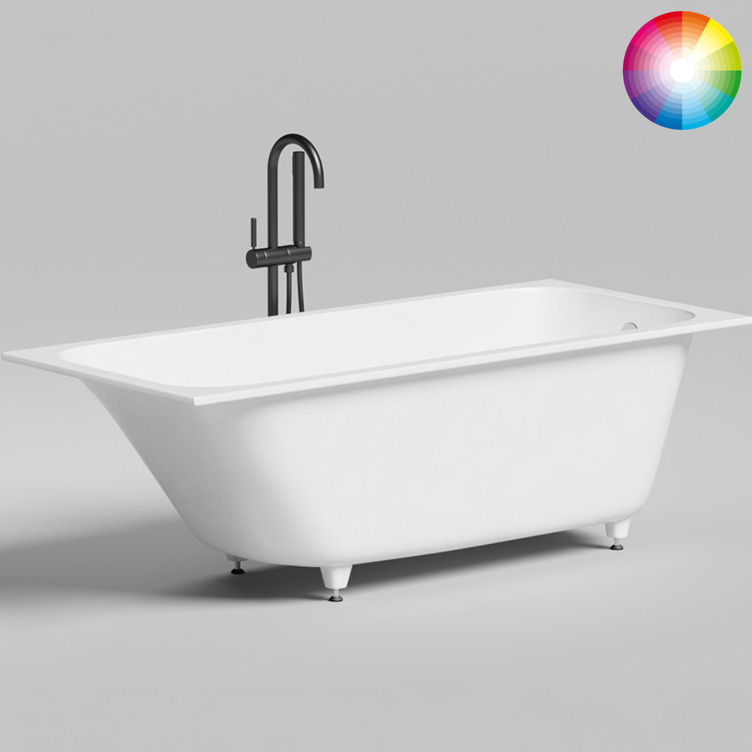 Ванна встраиваемая Salini S-Stone Orlanda 102027MF 170x75x60 (покраска RAL полностью, матовый), без донного клапана