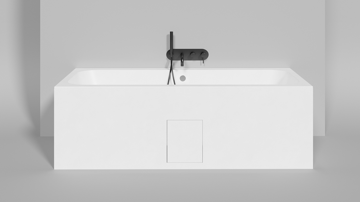Ванна встраиваемая Salini S-Stone Orlanda Axis 103222MF 180x80x60 (покраска RAL полностью, матовый), без донного клапана