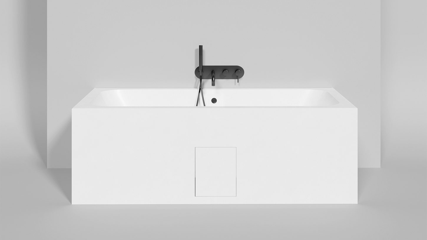 Ванна встраиваемая Salini S-Stone Orlanda Axis 103223MF 170x75x60 (покраска RAL полностью, матовый), без донного клапана
