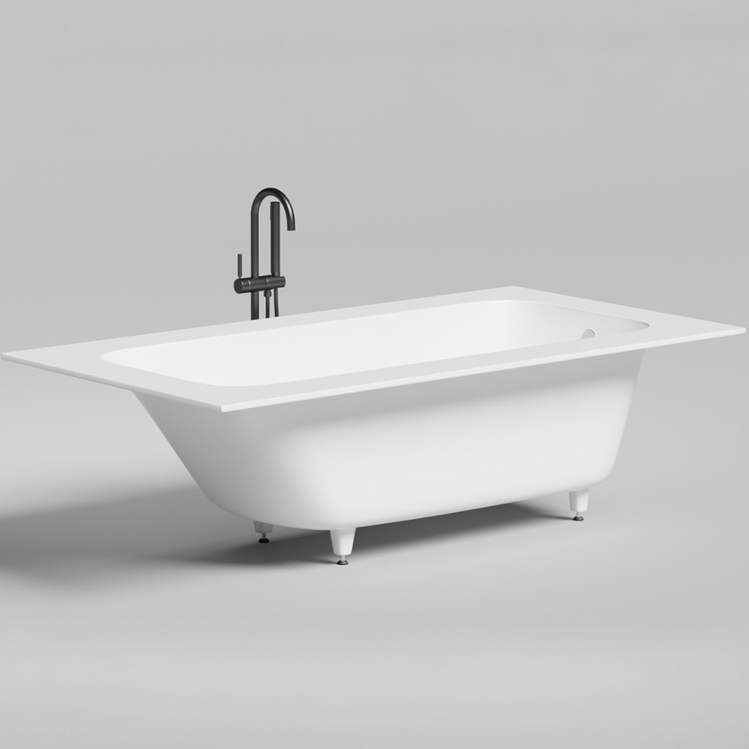 Ванна встраиваемая Salini S-Stone Orlanda Plus 102024M 190x100x60 (белый матовый), без донного клапана
