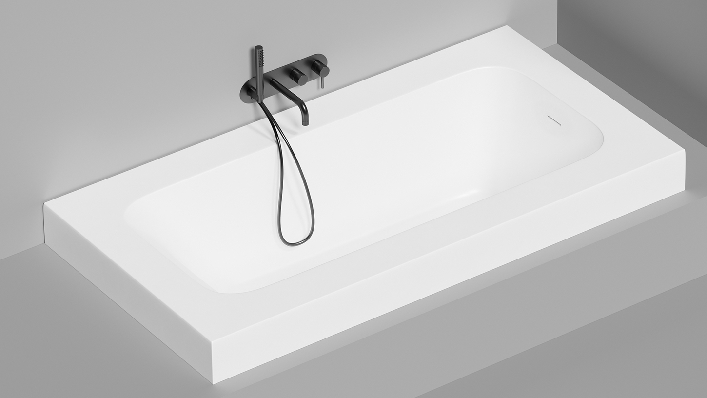Ванна встраиваемая Salini S-Stone Orlanda Plus Kit 102124M 190x100x60 (белый матовый), донный клапан, сифон, слив-перелив