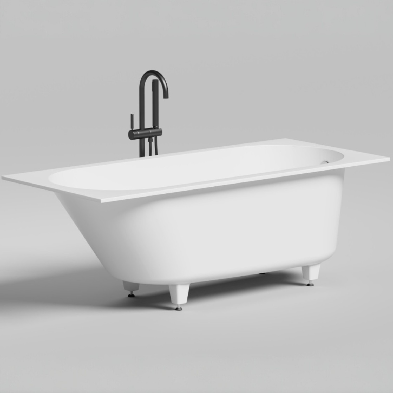 Ванна встраиваемая Salini S-Stone Ornella 102322M 180x80x60 (белый матовый), без донного клапана