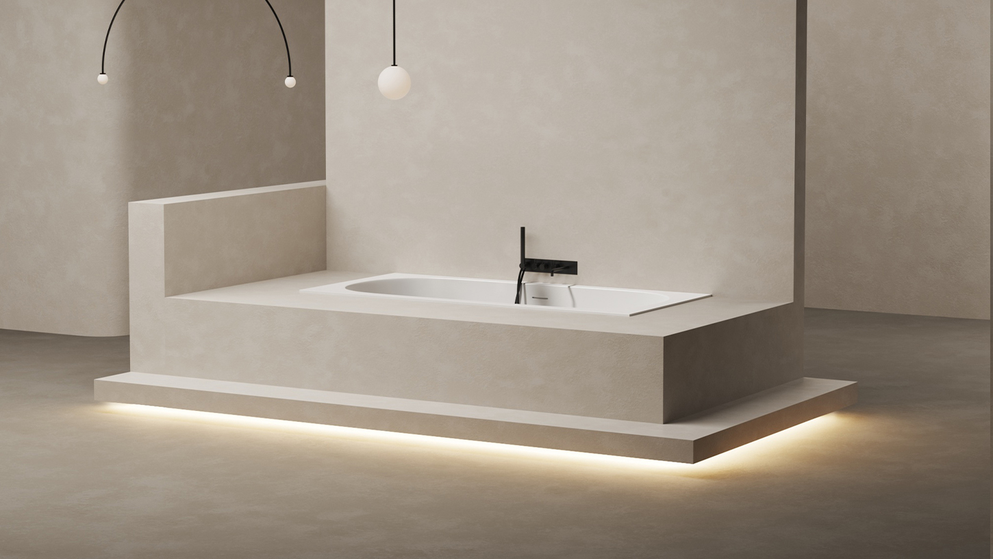 Ванна встраиваемая Salini S-Stone Ornella Axis 103422MF 190.5x90.5x63.5 (покраска RAL полностью, матовый), без донного клапана