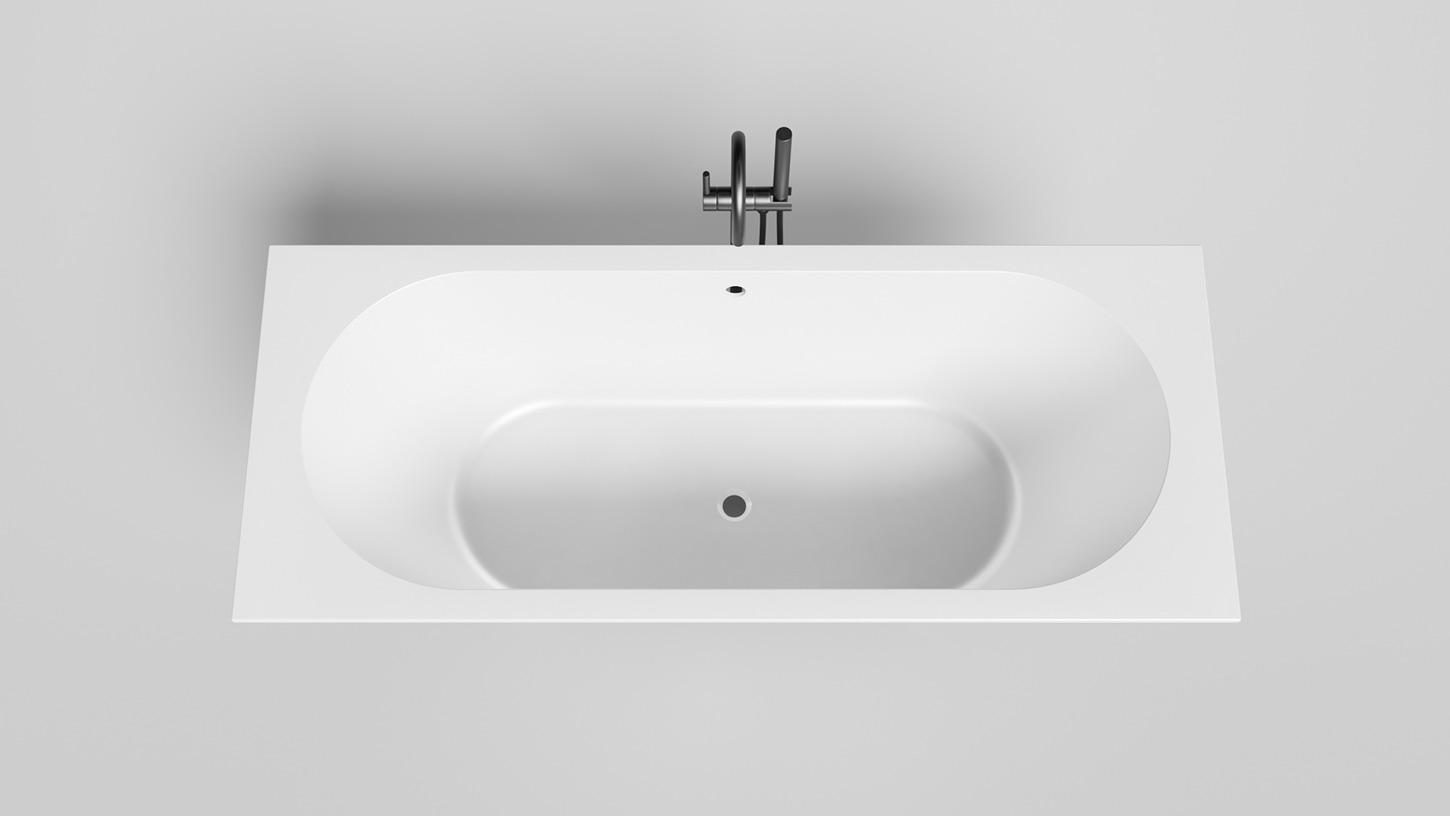 Ванна встраиваемая Salini S-Stone Ornella Axis 103422MF 190.5x90.5x63.5 (покраска RAL полностью, матовый), без донного клапана