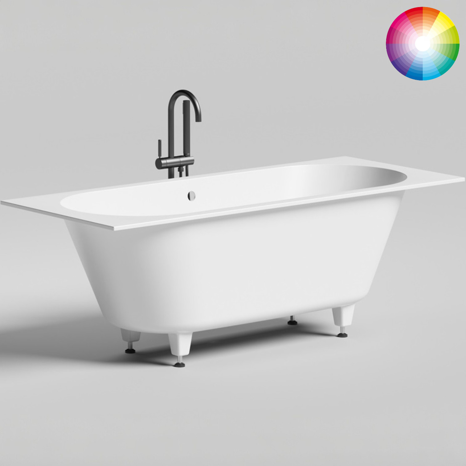 Ванна встраиваемая Salini S-Stone Ornella Axis 103422MF 190.5x90.5x63.5 (покраска RAL полностью, матовый), без донного клапана
