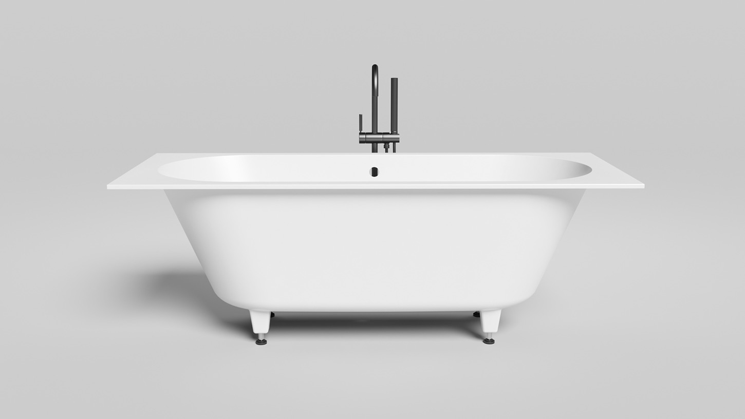 Ванна встраиваемая Salini S-Stone Ornella Axis 103422MF 190.5x90.5x63.5 (покраска RAL полностью, матовый), без донного клапана