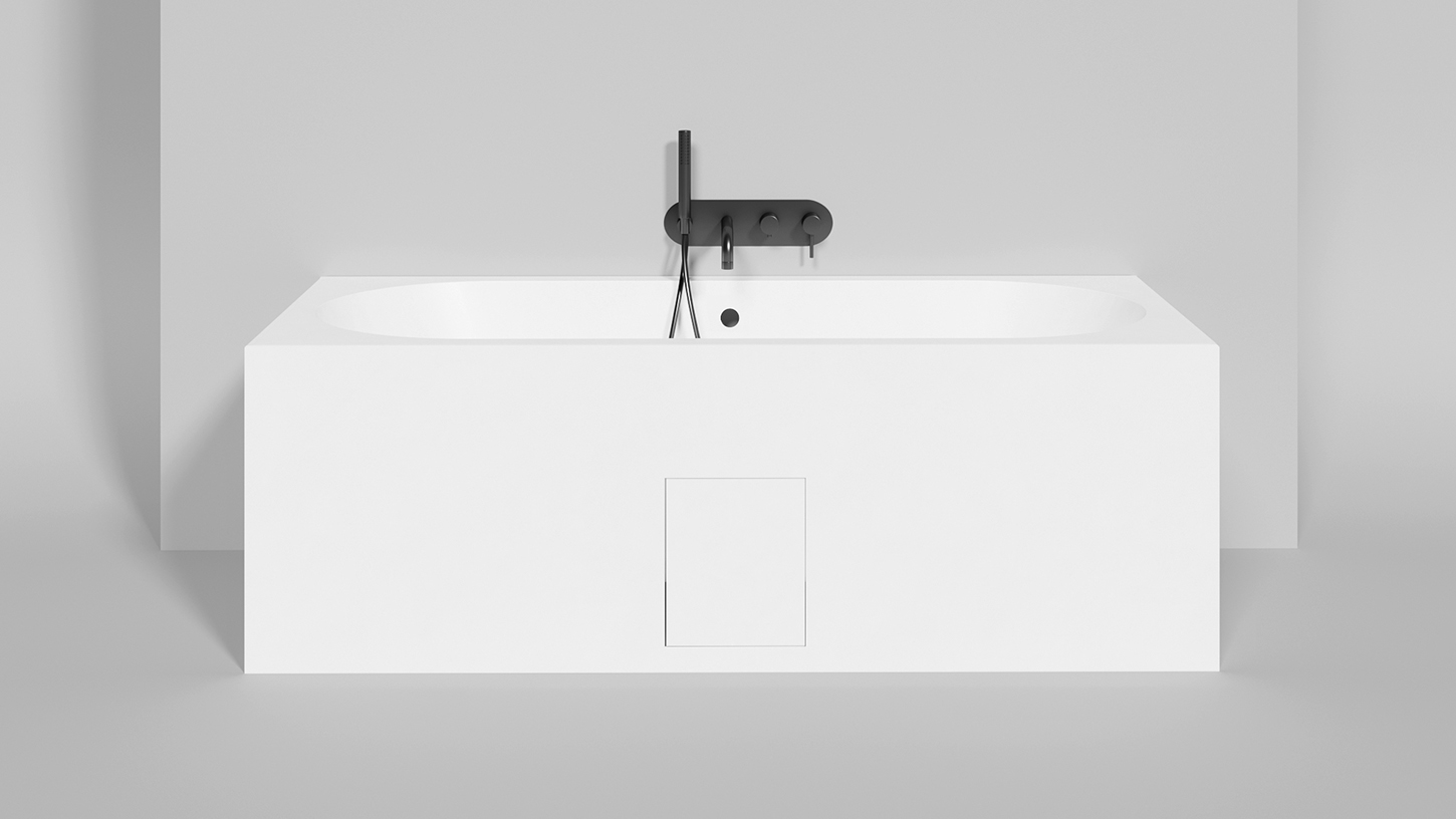 Ванна встраиваемая Salini S-Stone Ornella Axis 103423MF 170x75x60 (покраска RAL полностью, матовый), без донного клапана