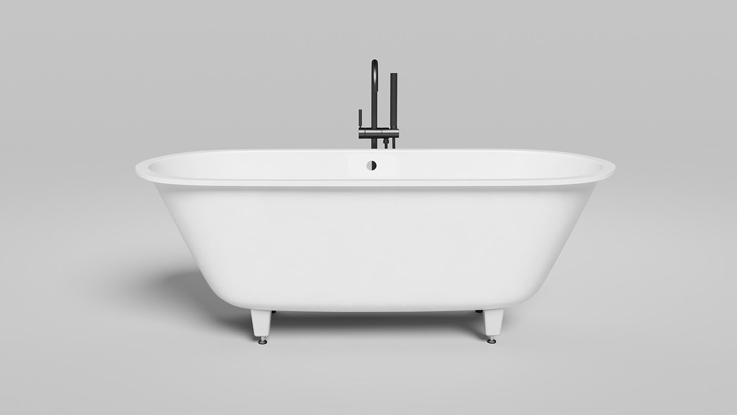 Ванна встраиваемая Salini S-Stone Ornella Axis 103423MF 170x75x60 (покраска RAL полностью, матовый), без донного клапана