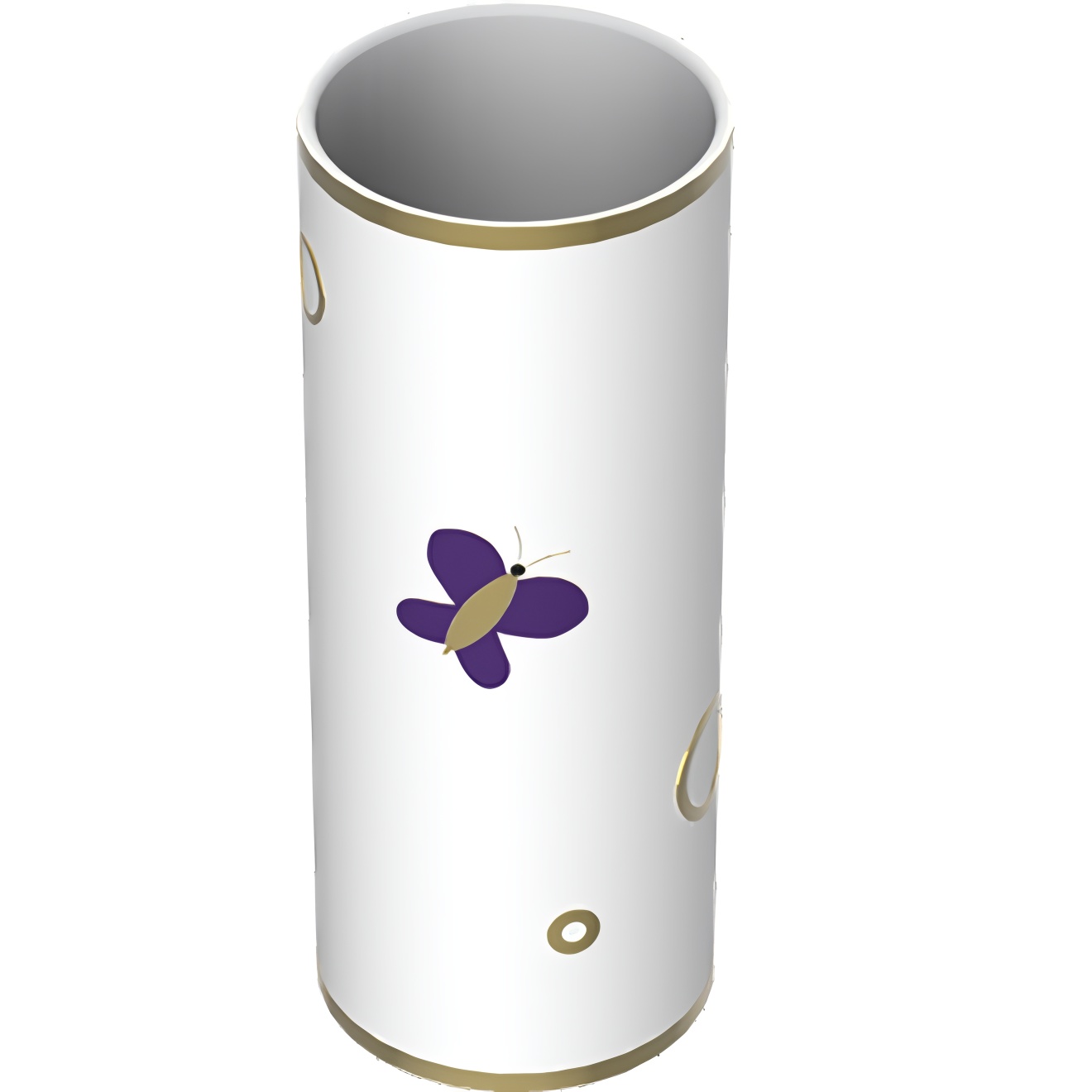 Ваза фарфоровая настольная THG Capucine Vert Decor Platine A7D-A02-4609 (золотой, лиловый, белый)