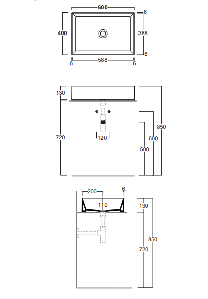 Раковина накладная Simas Agile AG60 bi*0 60х40