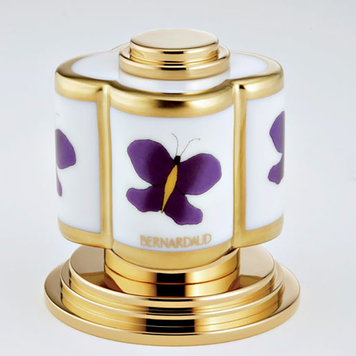 Вентиль смесителя для раковины THG Capucine Mauve Decor Or A7D-F01-35 (золотой, лиловый, белый)