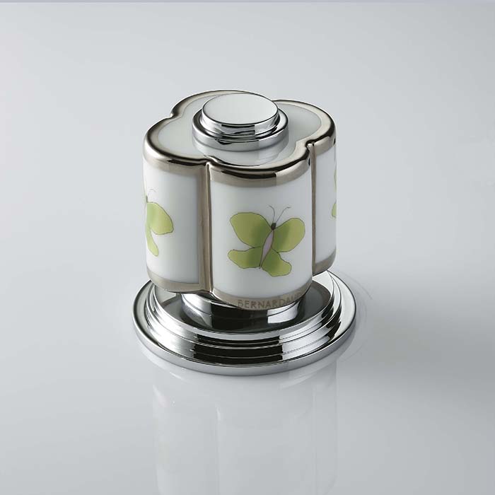 Вентиль смесителя для раковины THG Capucine Vert Decor Platine A7E-A02-35 (платина, зеленый, белый)