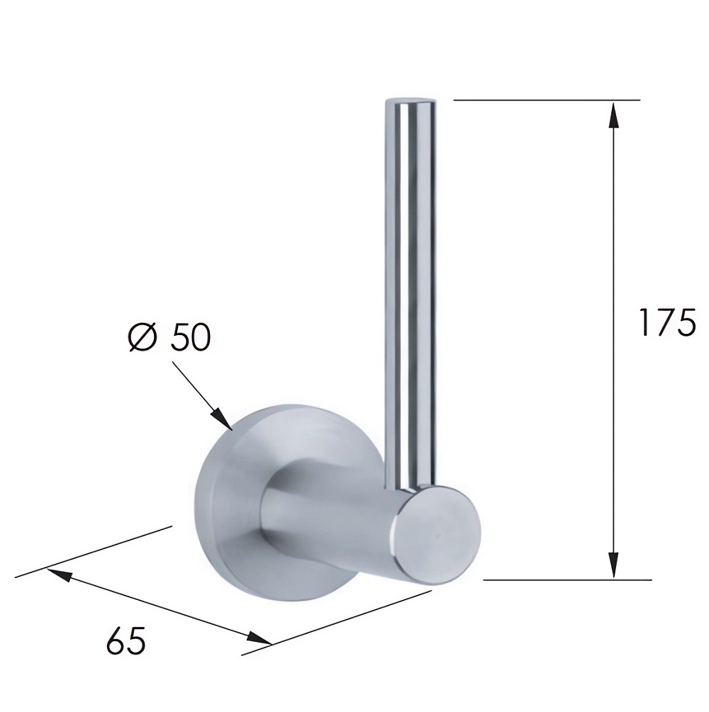 Запаска для туалетной бумаги Remer Minimal Inox Mi62INOXCR