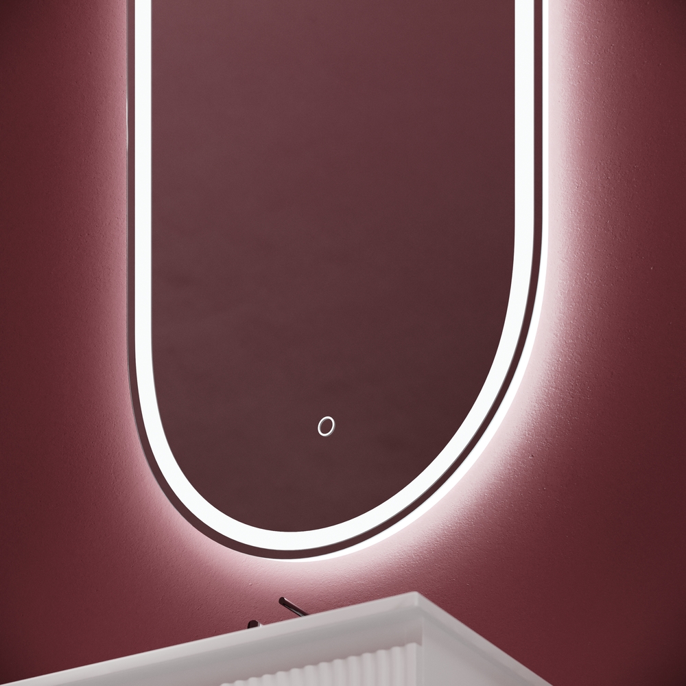 Зеркало Sancos Овал (Oval) OV45F 45х90, с фронтальной подсветкой