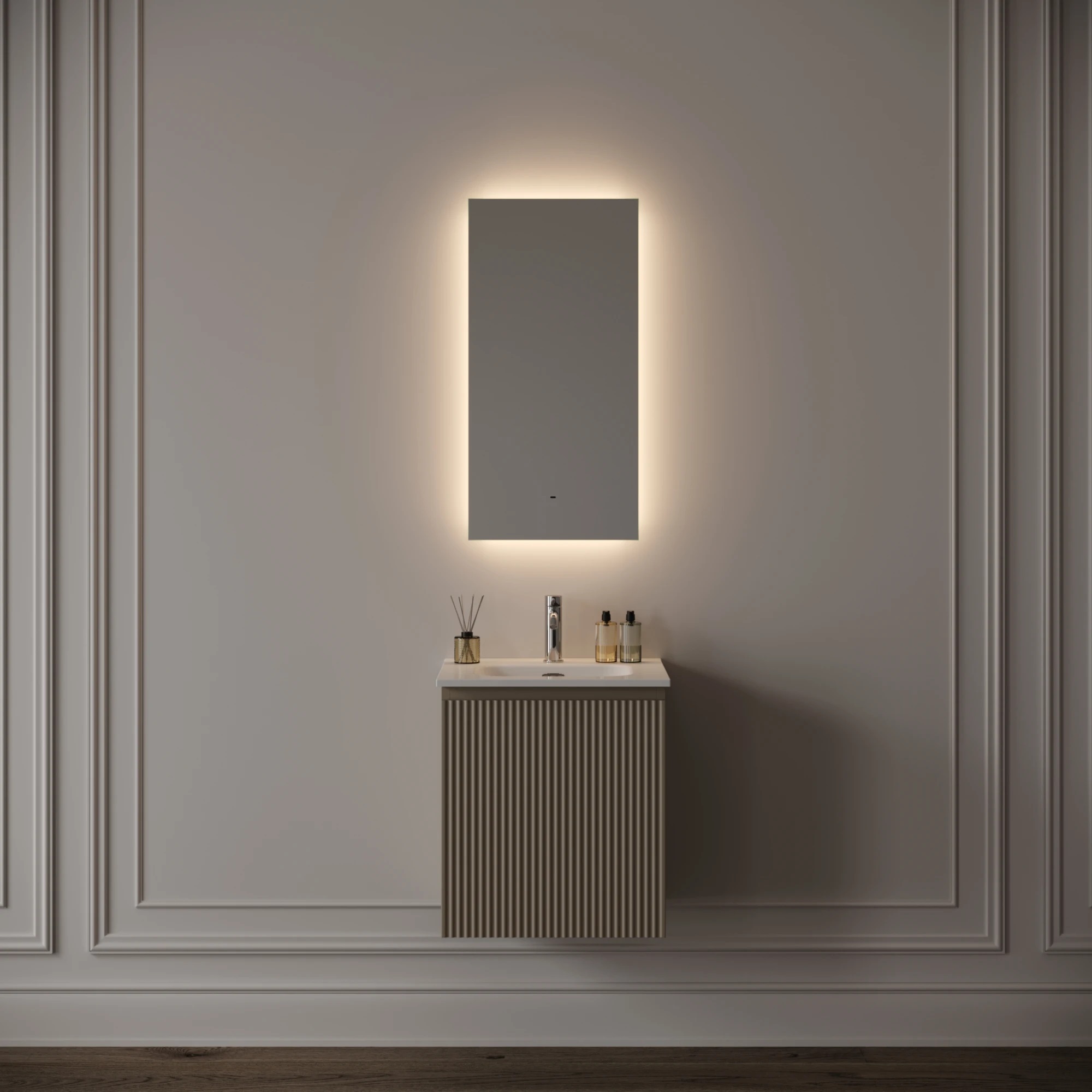 Зеркало Sancos Square 2.0 (Поле 2.0) SQ2.400 40x80 см. с подсветкой