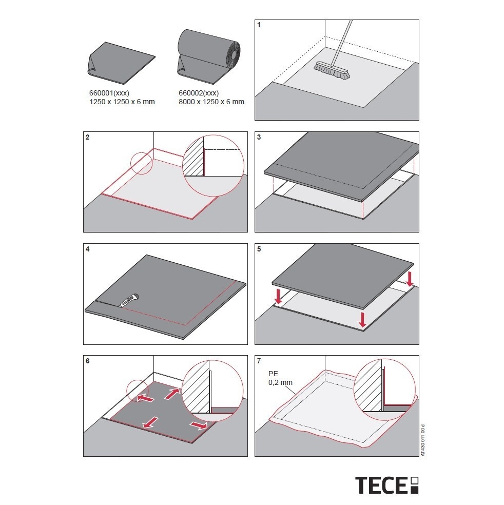 Звукоизоляционный мат Tece Drainbase S660001