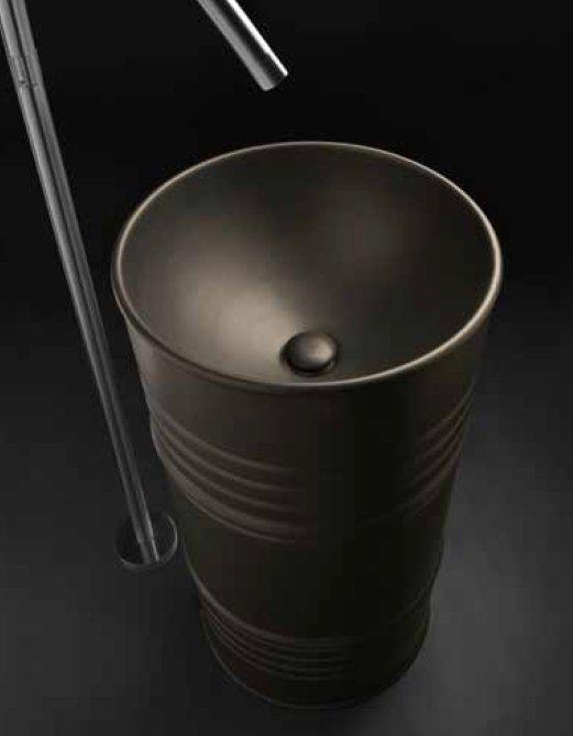 Раковина напольная Kerasan Artwork Barrel Borgogna matt 4742K75 90х45