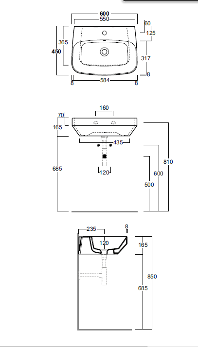 Раковина подвесная Simas Baden Baden BB10bi*1 60х45