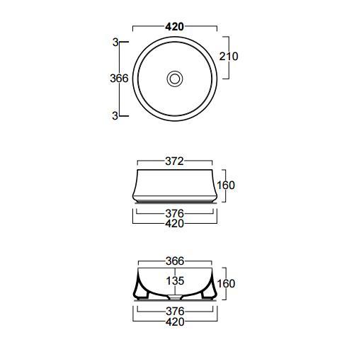 Раковина накладная Simas Sharp SH01bi*0 50х50