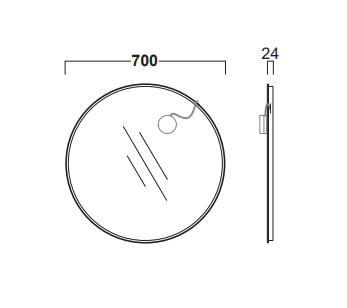 Зеркало Simas Frame FS2 70х70